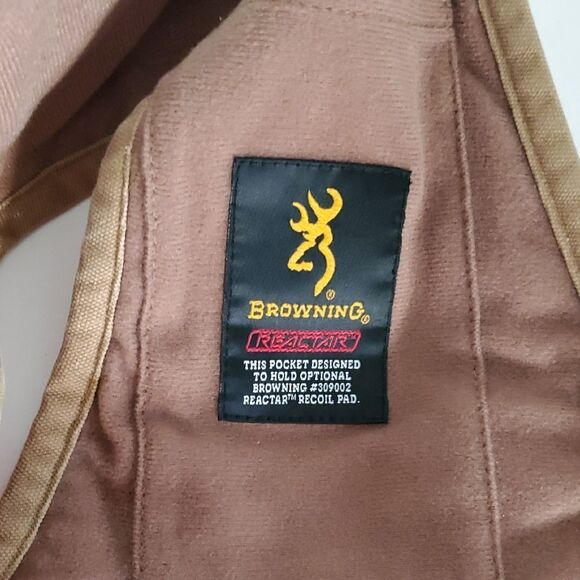 Browning Upland Vest Blaze Orange and Tan Pheasant Hunting Vest Men's S - Picture 13 of 14